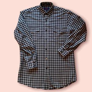 Black checkered Western button down by Lucchese 1883